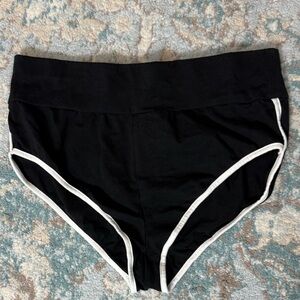 SHEIN Women's Black Shorts with White Accents